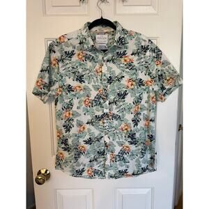 Denim & Flower Ricky Signh Men's 100% Cotton Button Up Polo, Slim Fit, Size L